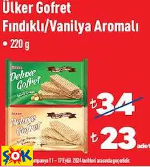 ÜLKER GOFRET FINDIKLI/VANİLYA AROMALI 220 G